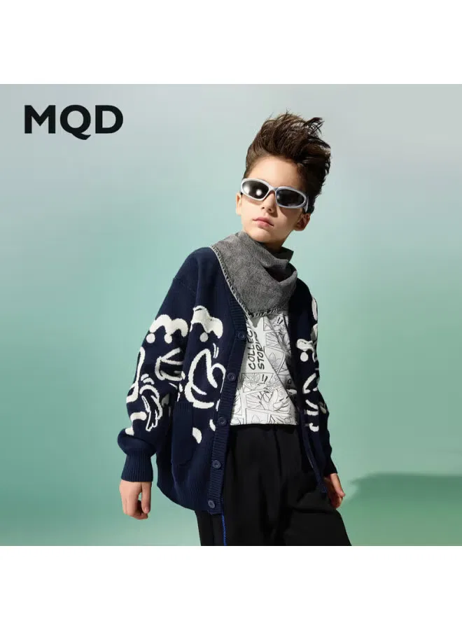 Свитер с жаккардовым узором Mqd, синий