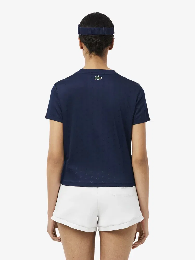 Футболка теннисная LACOSTE Heritage, Navy — фото 3