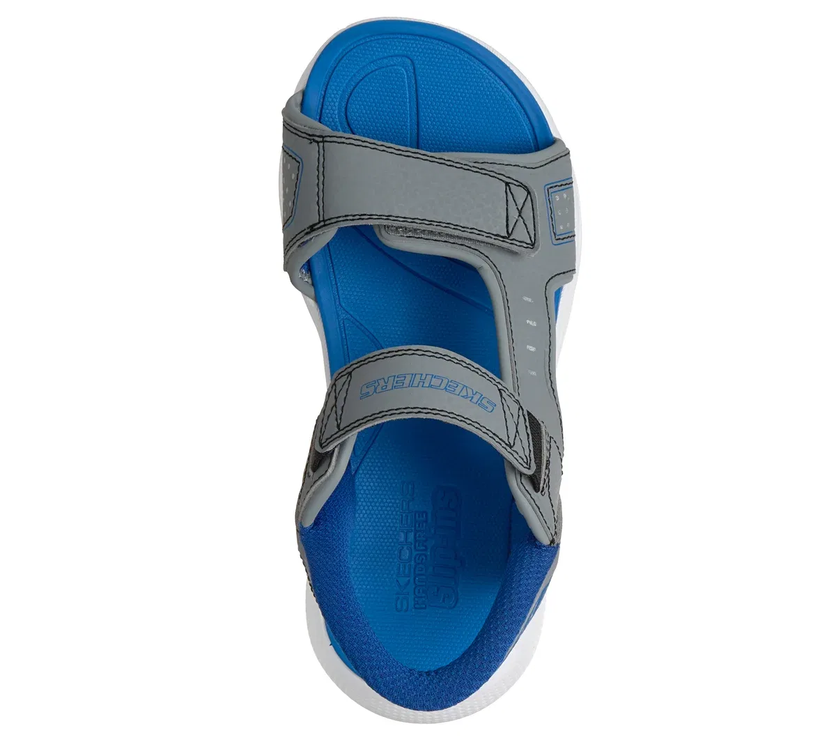 Детские слипоны Microspec-Splash - Hydro Ease Skechers, серый/синий — фото 2
