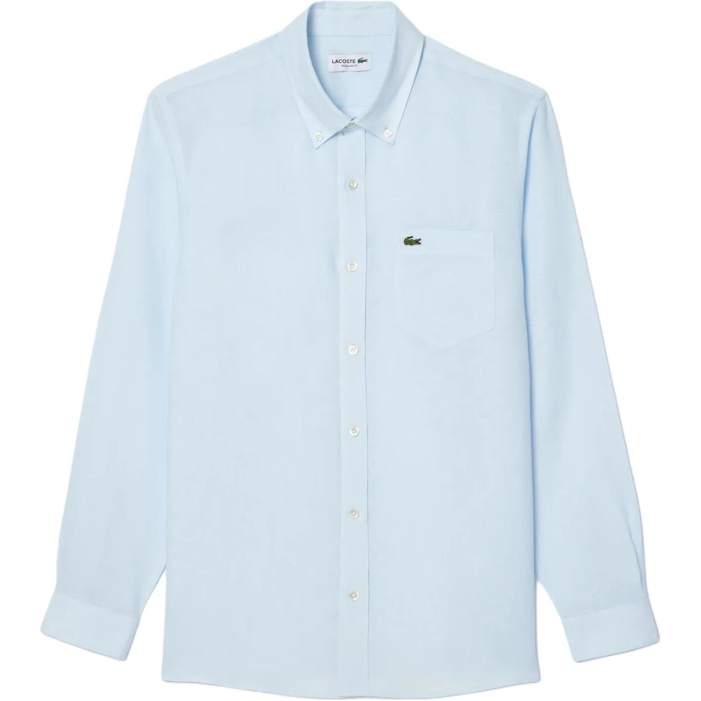 Мужская рубашка Lacoste, классический воротник, светло-голубой