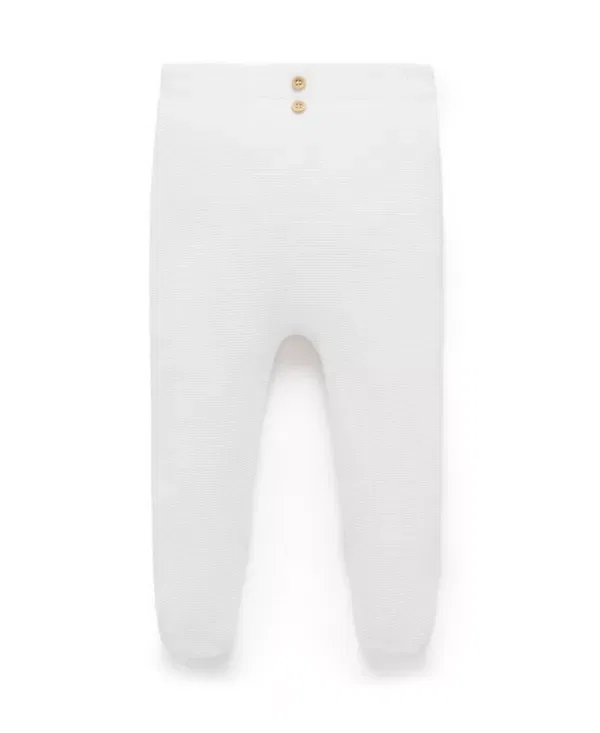 Детские леггинсы из фактурного трикотажа Purebaby, Vanilla