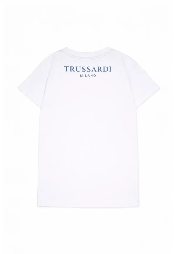 Футболка с принтом Print T-shirt Tru Trussardi Junior, белый — фото 2