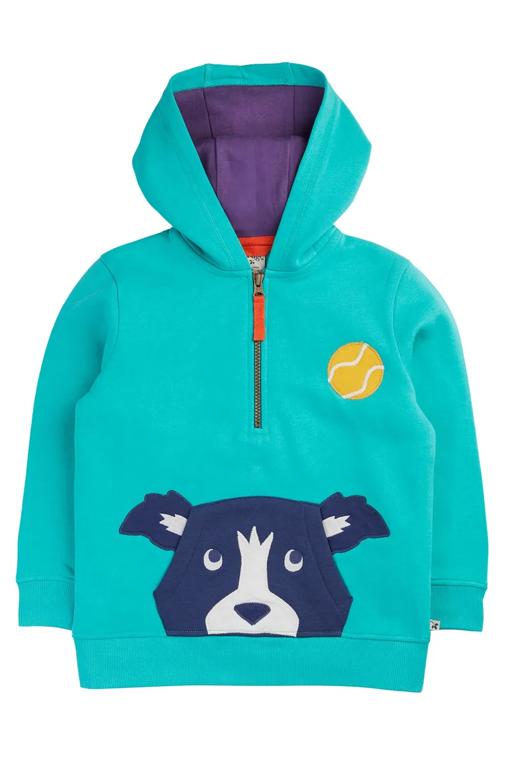 Детский худи с полузастежкой-молнией Hadley Frugi, Aqua