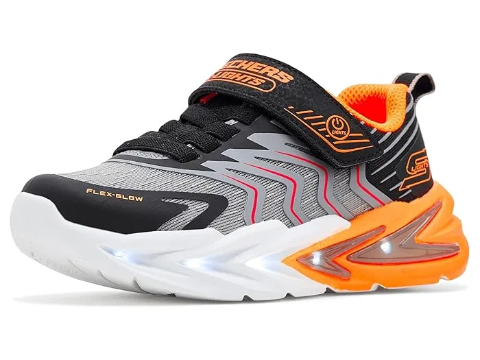 Кроссовки со светящейся подошвой Flex-Glow Ultra SKECHERS KIDS, Black/Charcoal
