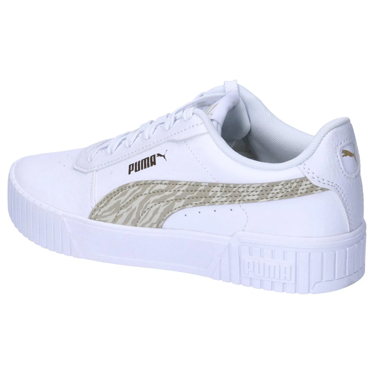 Детские кроссовки с принтом Carina 2.0 Zebra Puma, Weiss — фото 3