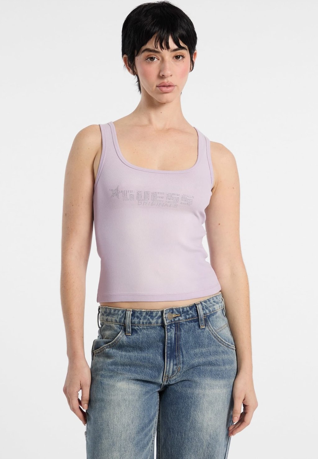 

Топ MIT STRASS Guess, фуксия