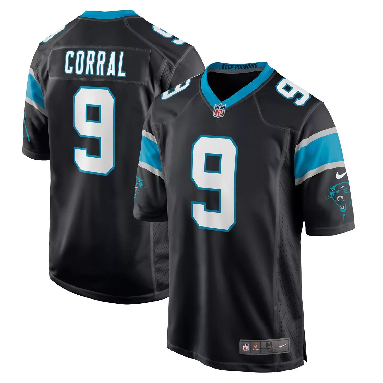 

Мужское джерси Matt Corral Black Carolina Panthers для драфта НФЛ 2022 года Nike