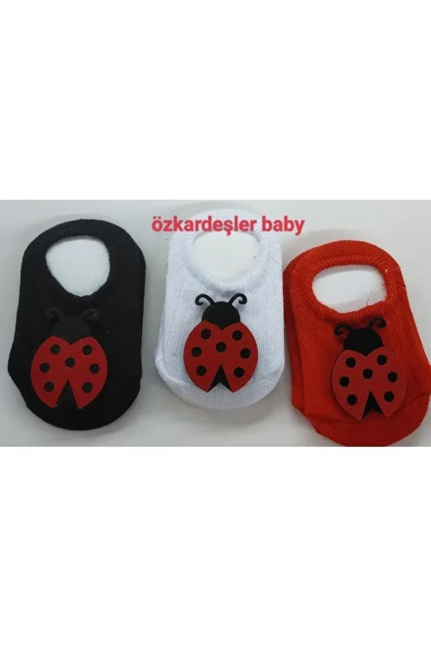 Детские носки для девочек с узором Özkardeşler Baby, Red — фото 2