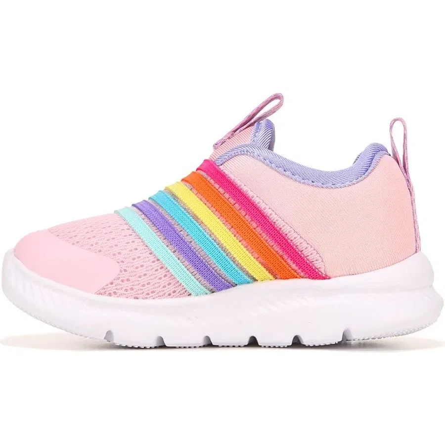 Детские кроссовки с эластичной шнуровкой Infant Flex Blast Skechers, Розово-разноцветный — фото 3