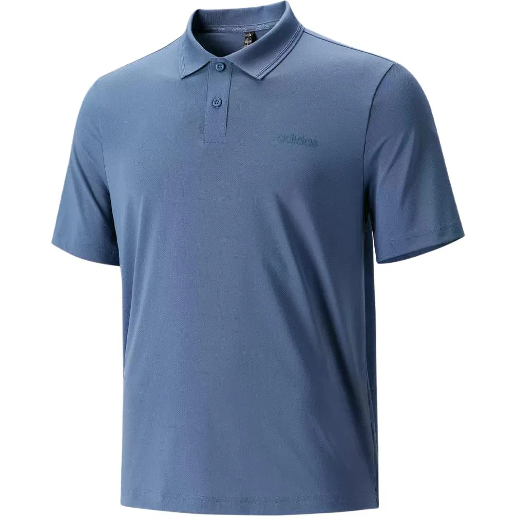 Мужское поло с воротником и прямым кроем Adidas, Blue