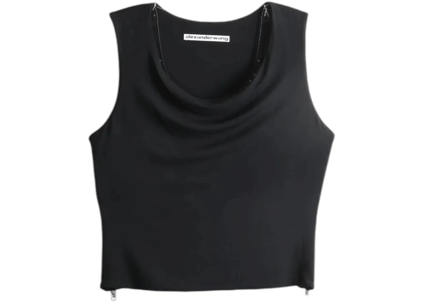 Женский топ без рукавов с молнией Alexander Wang, Black