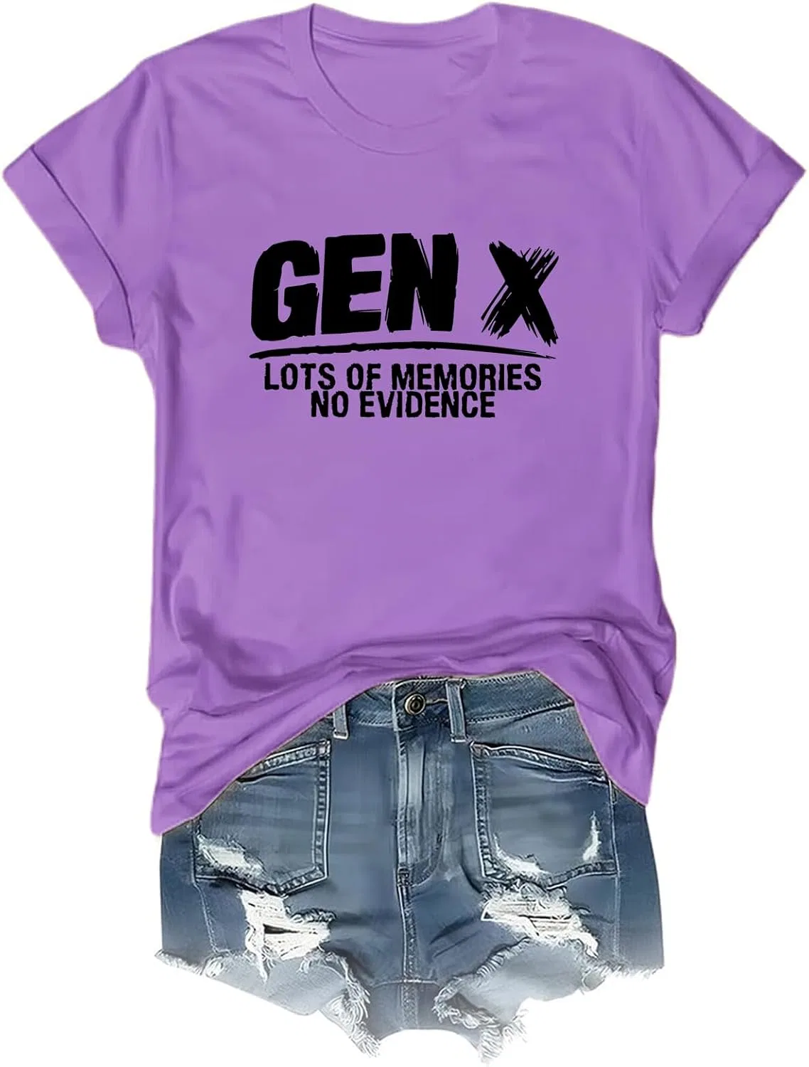 Женская футболка с принтом Gen X, Purple