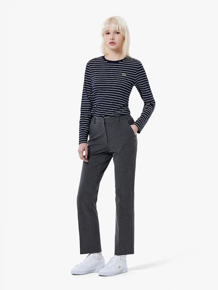 Брюки женские LACOSTE Semi-Flare Semi-Boots, полуклеш, черные