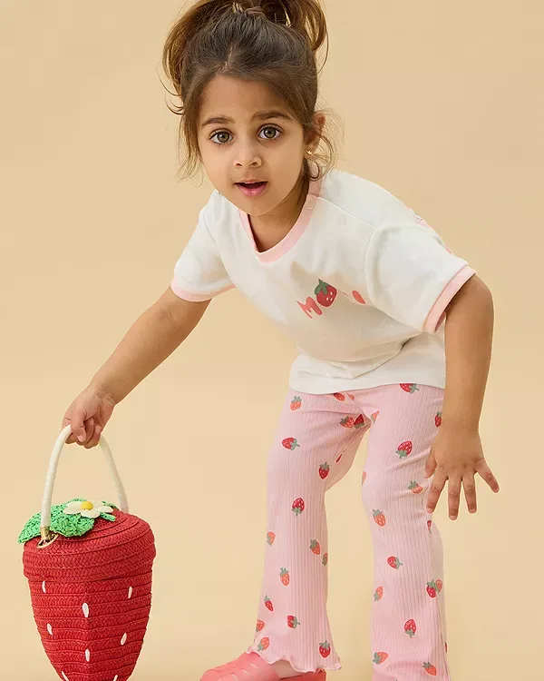 Детский топ с принтом Strawberry Tee Mori, Strawberry — фото 3