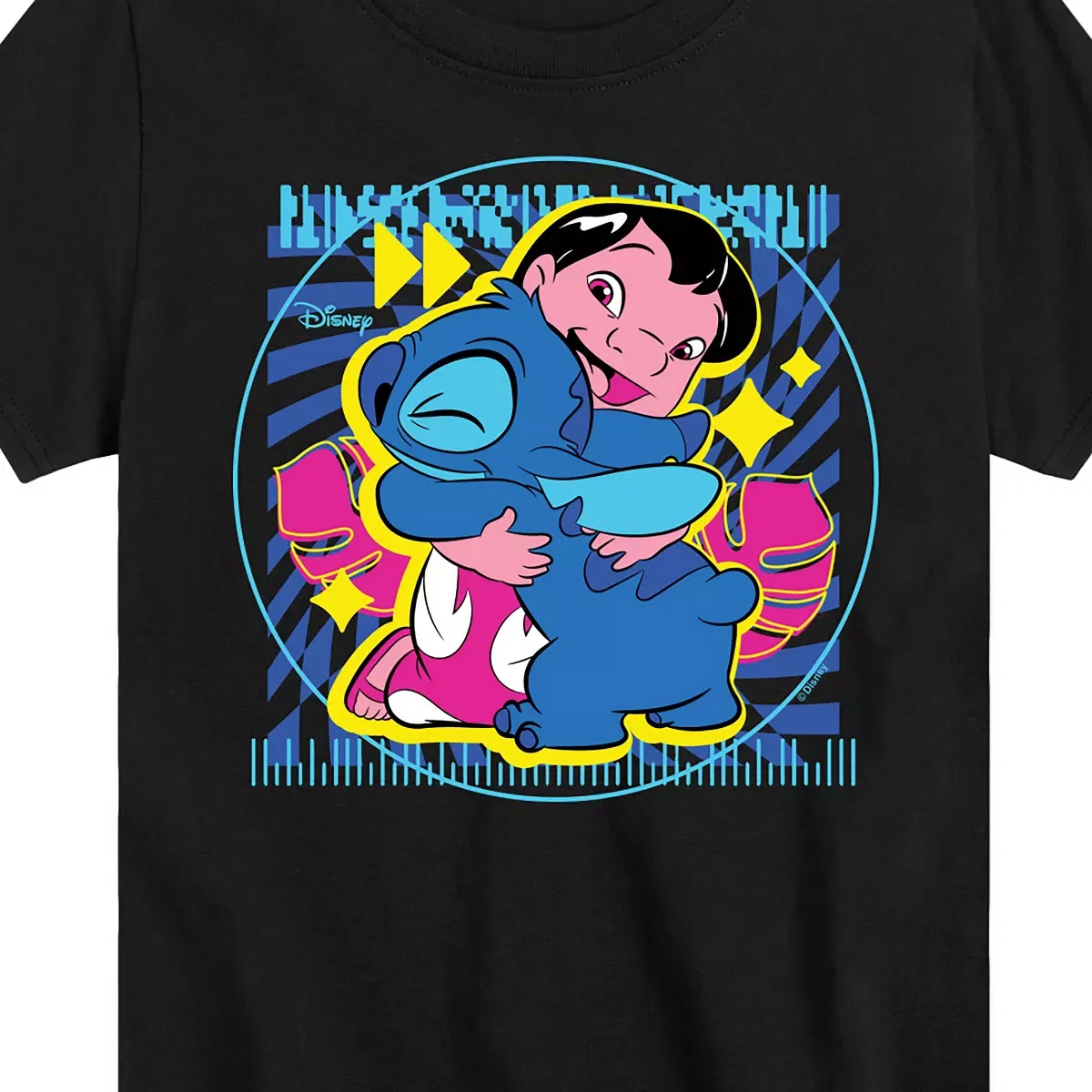 Детская футболка с принтом Lilo & Stitch Disney, Черный — фото 2