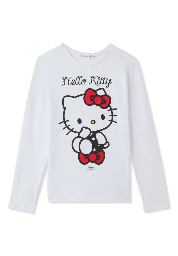 Футболка с принтом Hello Kitty Terranova, Bianco Ottico, белый — фото 4