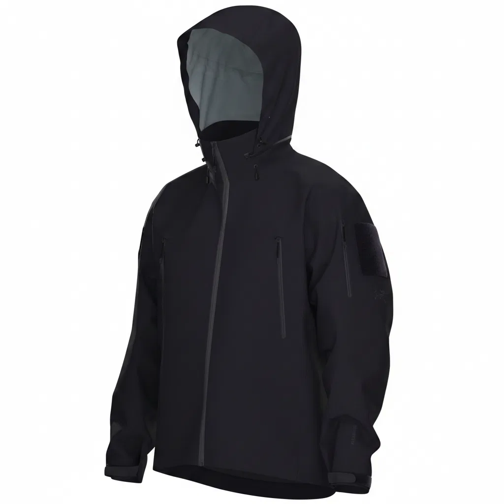 Мужская куртка с капюшоном Alpha Jacket Arcteryx, Black — фото 4