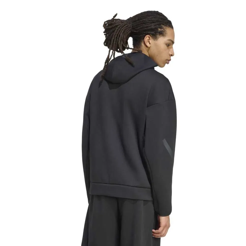 Мужской свитшот с капюшоном Z.N.E. Full Zip Adidas, Black — фото 2