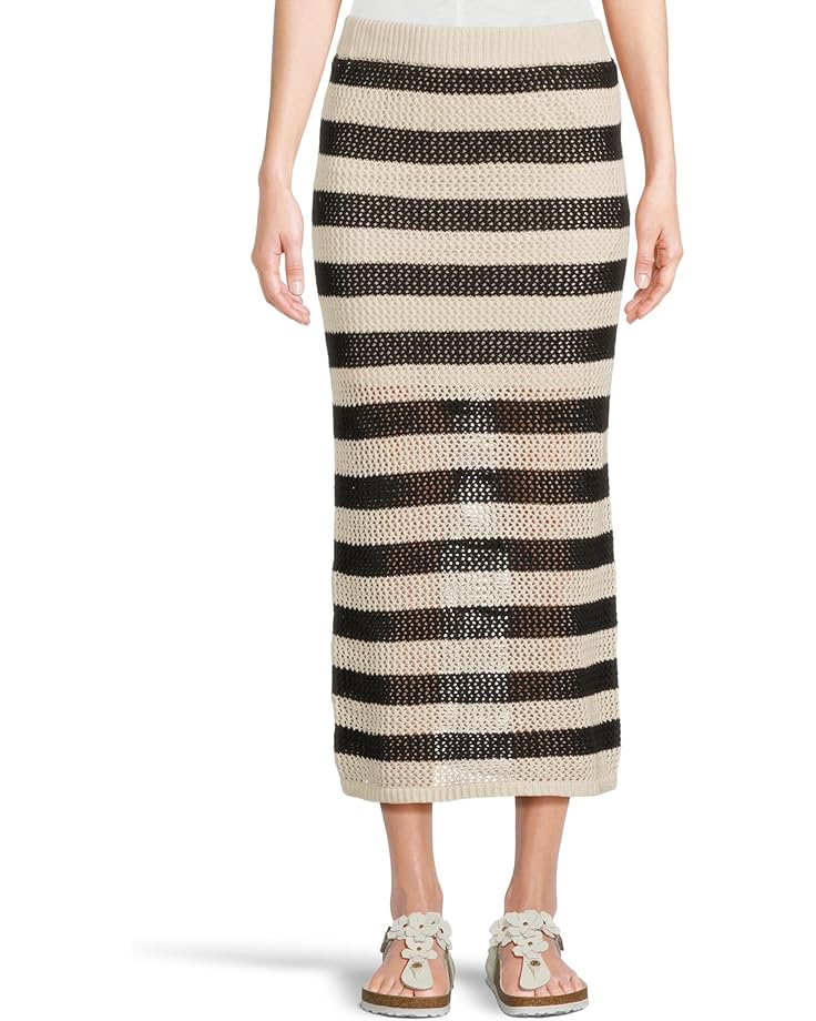 

Юбка Sanctuary Crochet Sweater Skirt, цвет Black/Chalk Stripe 2
