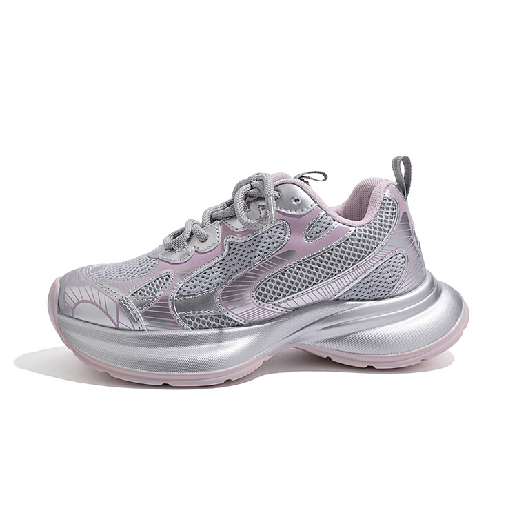 

Кроссовки женские толстые низкие Daphne, цвет Gray/Silver/Black
