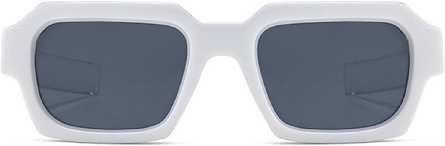 

Willochra Классические панк-солнцезащитные очки квадратной формы для мужчин, роскошные ретро-очки прямоугольной формы для женщин, толстая оправа, модные желтые очки F27, C6