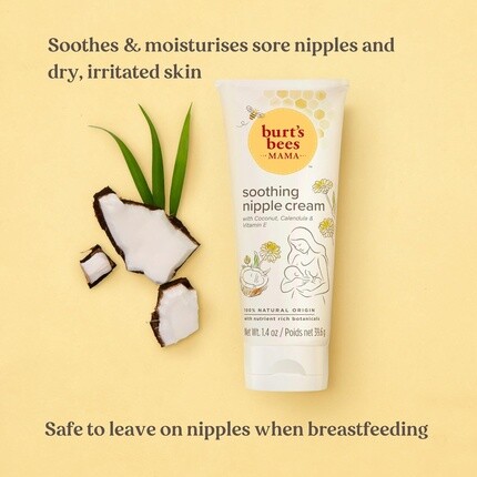 Крем для лица Burt's Bees — Nipple Cream успокаивающий бальзам для сосков для грудного вскармливания, 39.6 г — фото 2