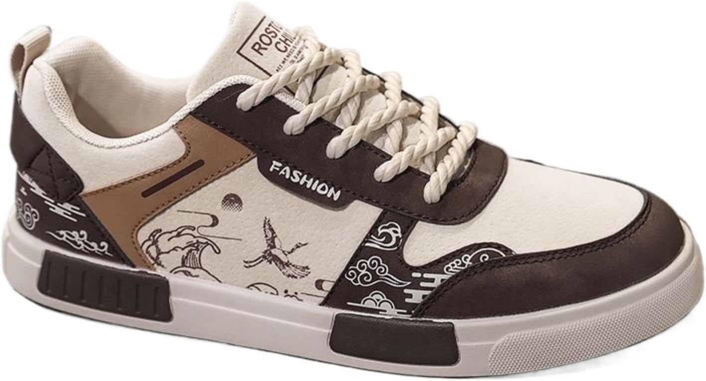 

Мужские кеды большого размера из канваса (US 39-47), Слипоны с эластичной застежкой с тиснением под змею и дышащей сеткой, Повседневная зимняя обувь для молодежи Azttoztto, коричневый