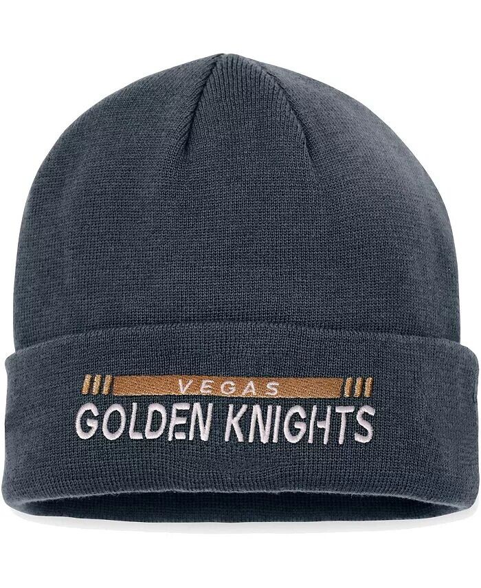 

Мужская черная вязаная шапка Vegas Golden Knights Authentic Pro Rink с манжетами Fanatics