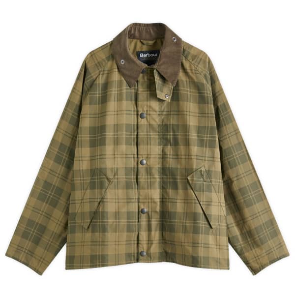 

Повседневная куртка из хлопка в транспортную клетку Barbour, зеленый