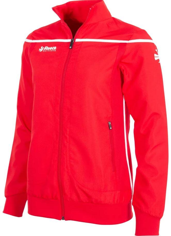 

REECE Женская университетская куртка красного/белого цвета XL — спортивная и элегантная