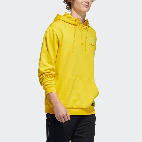 Толстовка Men's adidas neo Ss Jan Hdy 2 Logo Printing Half Zipper Sports Pullover Yellow, желтый — фото 4