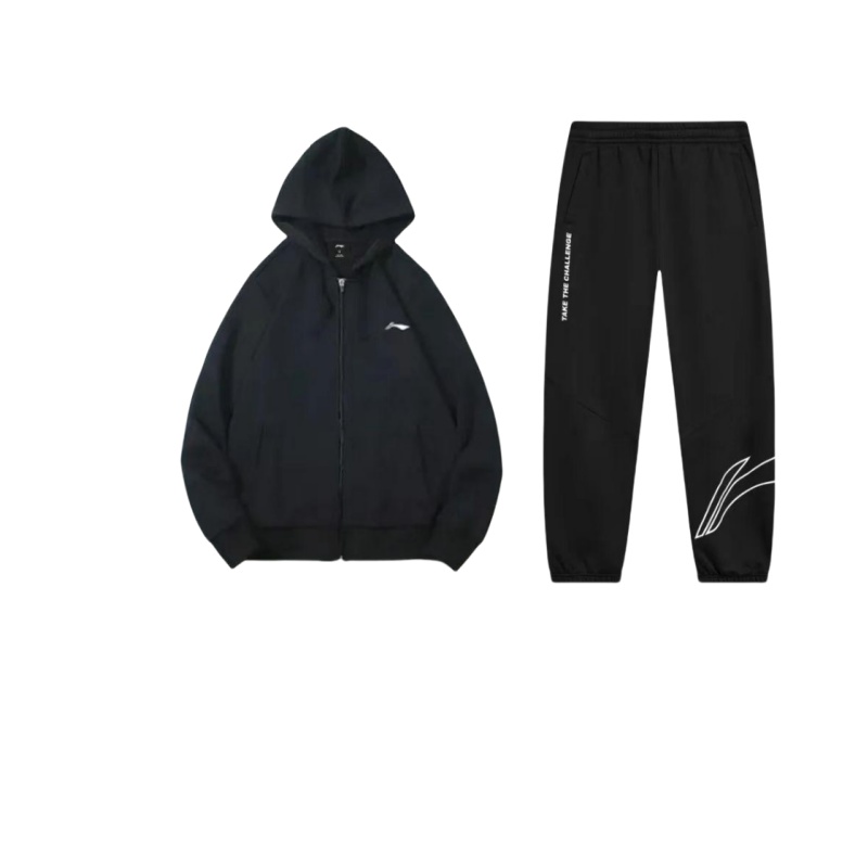 

LiNing Повседневная спортивная одежда унисекс, черная