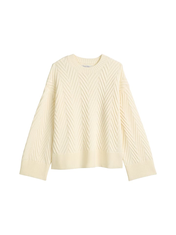 

Вязаный свитер свободного кроя в белом цвете. Marc O'Polo DENIM