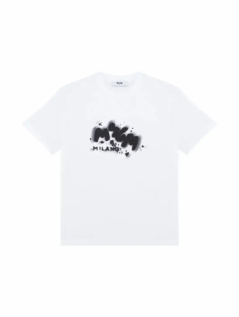 

Хлопковая футболка с логотипом MSGM, белый