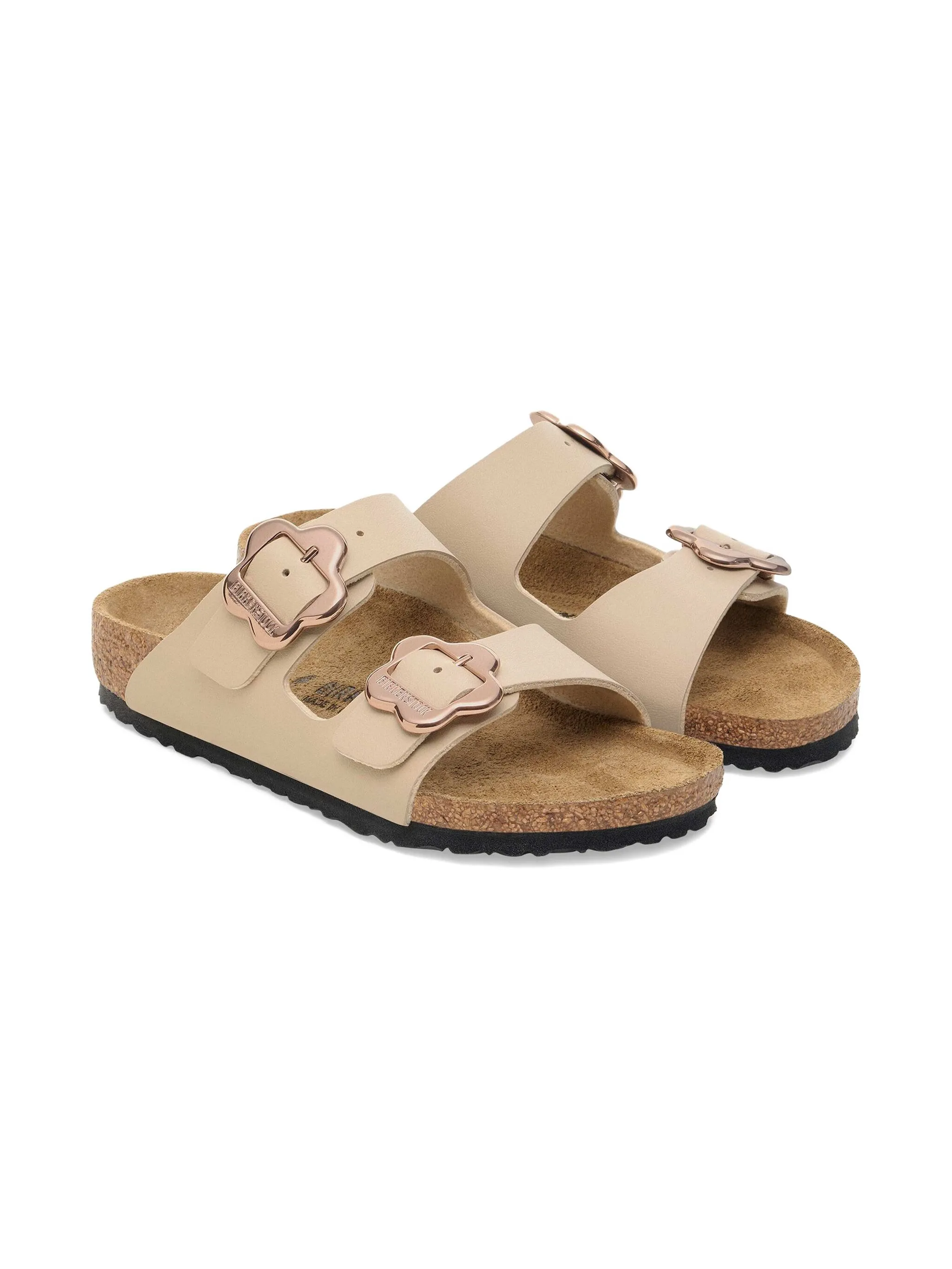 Босоножки Arizona с пряжками Birkenstock Kids, бежевый