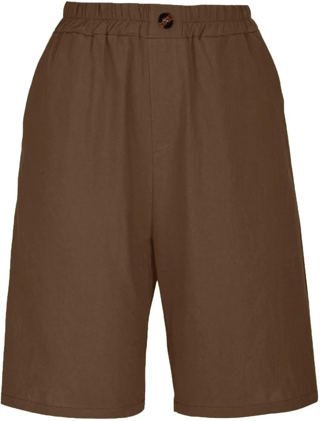 Хлопковые льняные шорты для женщин Keen Length Wide Leg Bermuda с карманами — фото 4