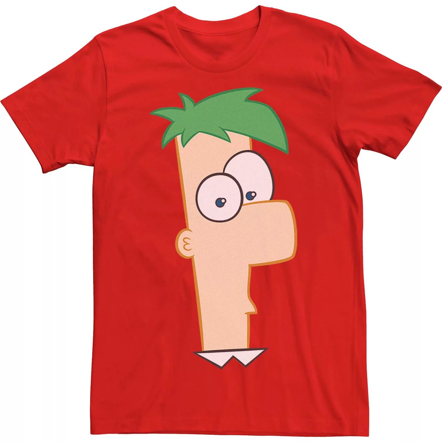 

Мужская большая футболка Ferb Face Disney Phineas And Ferb Licensed Character