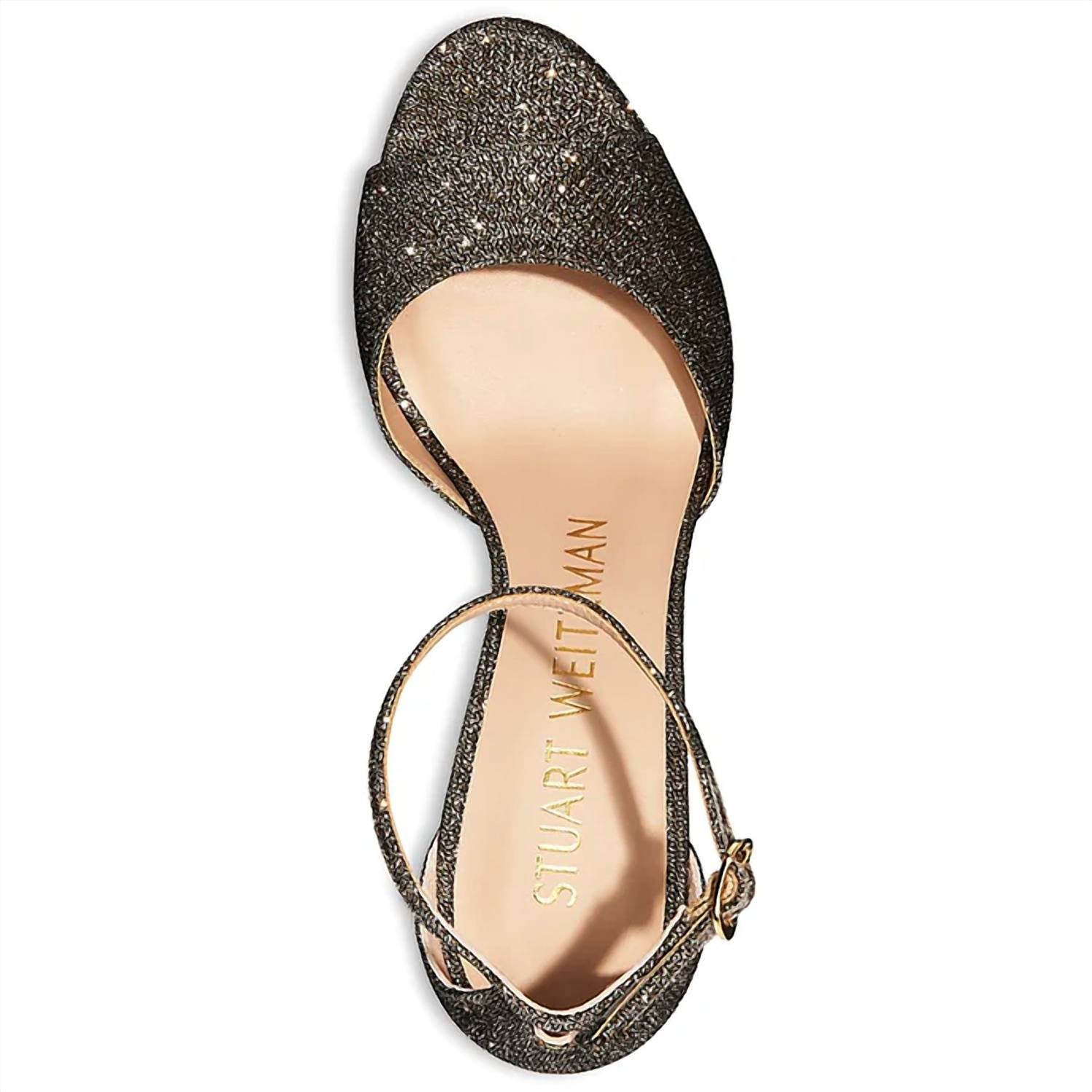 Диско-сандалии на платформе с ремешком на щиколотке в новом цвете Pyrite Stuart Weitzman — фото 2