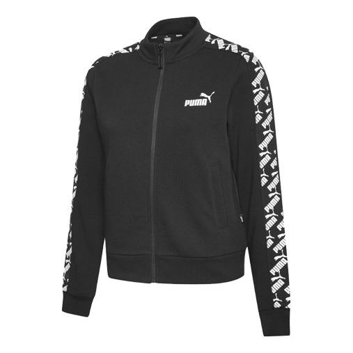 

Куртка logo casual printing zipper jacket black Puma, черный