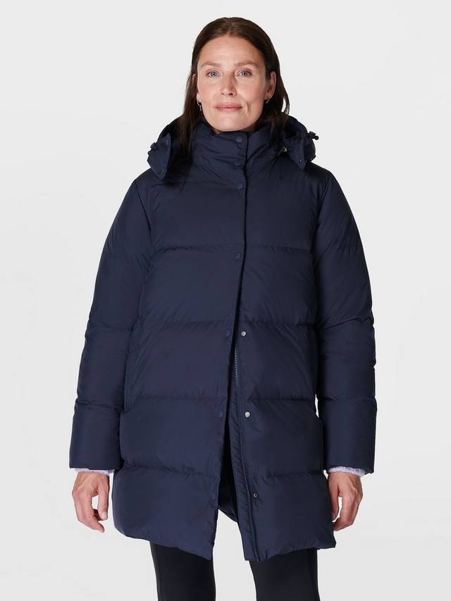 

Пуховик с нимбом Sweaty Betty, темно-синий
