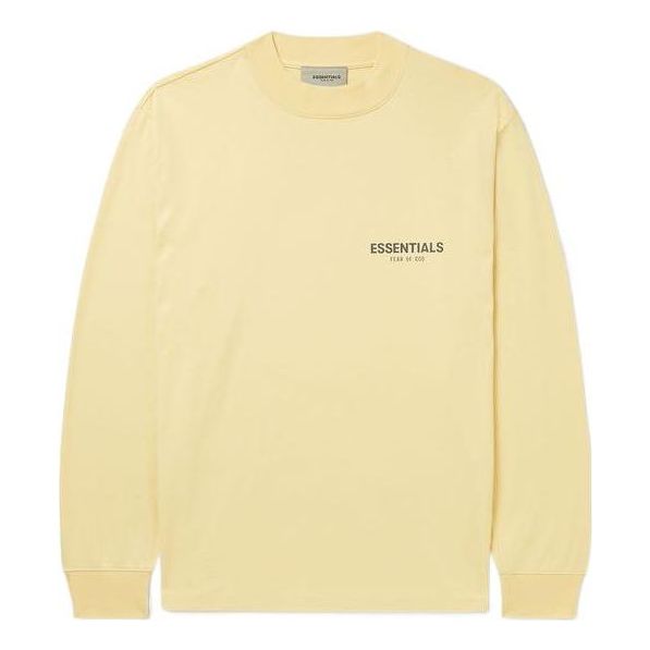 

Футболка Fear of God Essentials SS22 Appliqud Logo-Print Cotton-Jersey T-Shirt Cream, бежевый