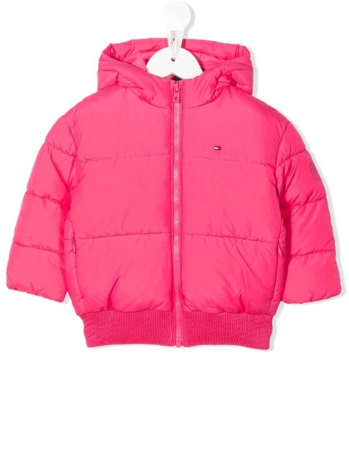 

Пуховик с вышитым логотипом Tommy Hilfiger Junior, розовый