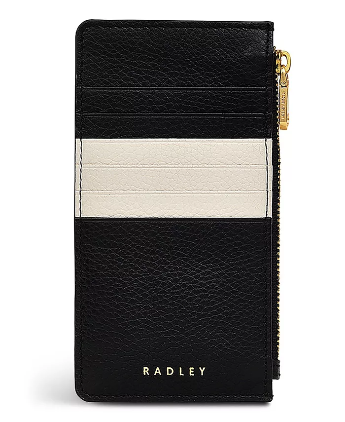 

Кошелек на молнии Bishops Lane с полосками и отделением для монет Radley London, черный