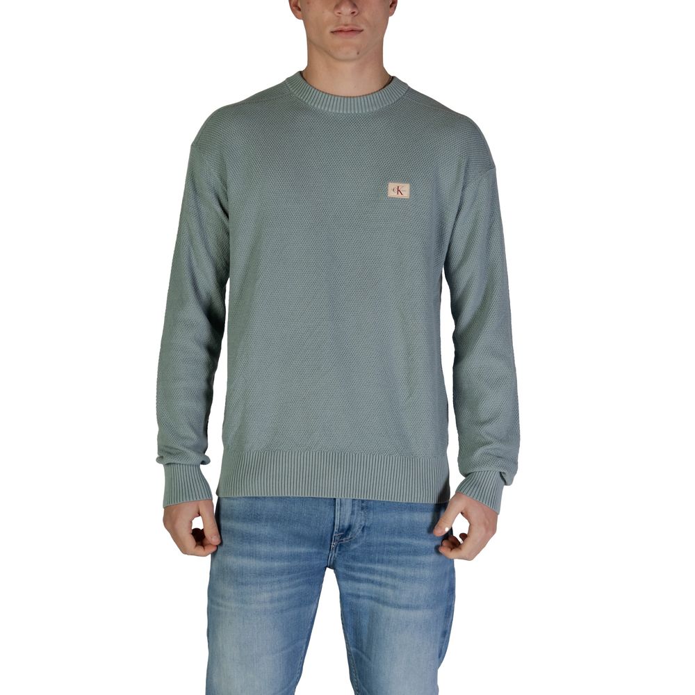 

Зеленый хлопковый свитер Calvin Klein Jeans
