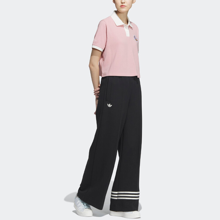 Женская рубашка поло Monkey Kingdom розового цвета Adidas Originals — фото 4