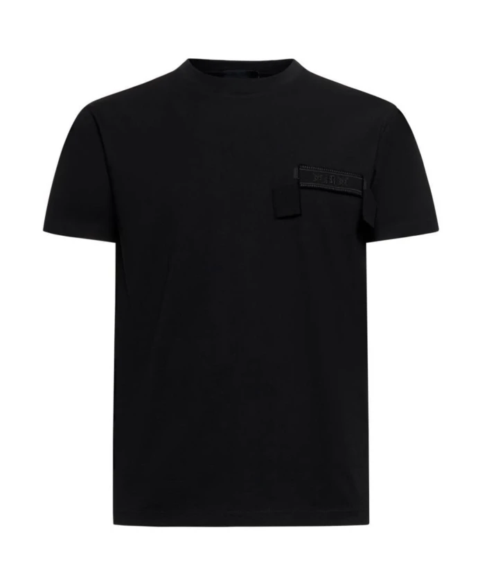 

Футболка с карманом и аппликацией. John Richmond, черный