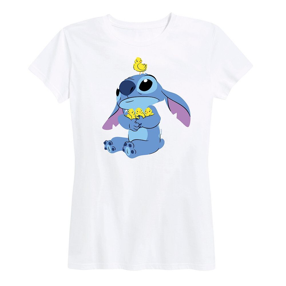 

Женская футболка с рисунком цыплят Disney's Lilo & Stitch, белый
