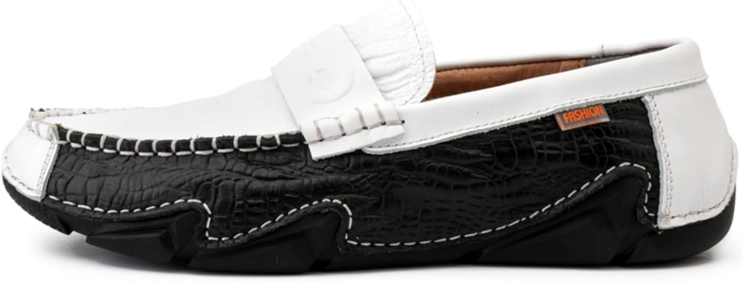 

Мужские текстурированные лоферы с тиснением, стильные повседневные слипоны- идеально подходят для ежедневных дел, встреч на выходных и городских поездок Aokisx, белый/черный