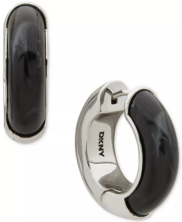 

Серьги-Кольца из полусмоляного гагата Dkny, black