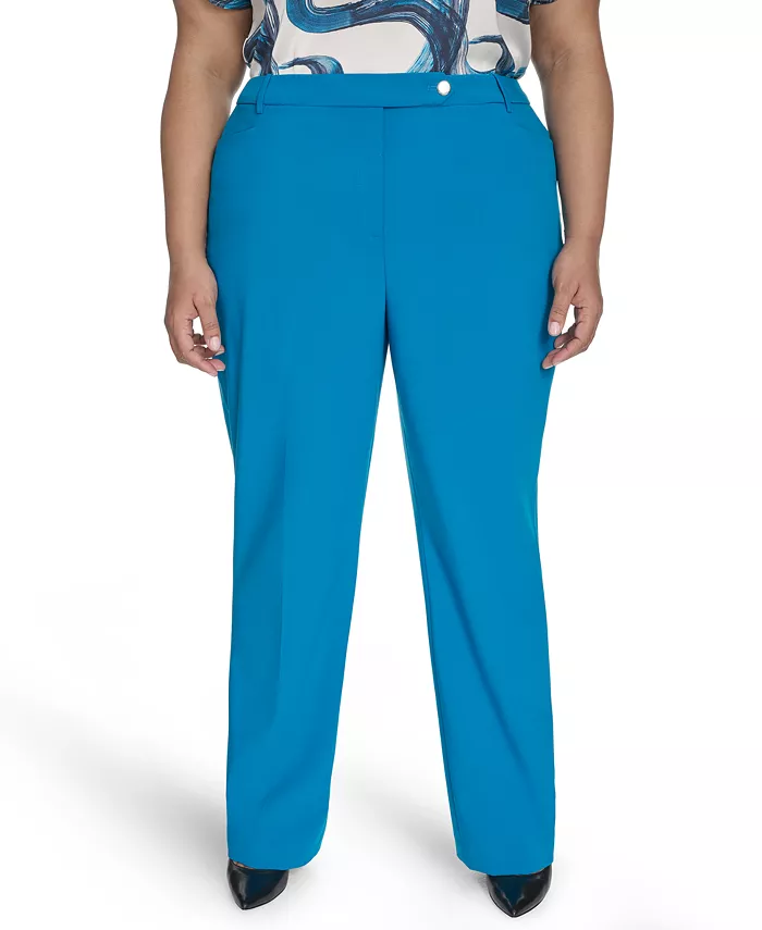 

Плюс сайз Lux Modern Fit брюки прямого кроя с завышенной посадкой Calvin Klein, синий